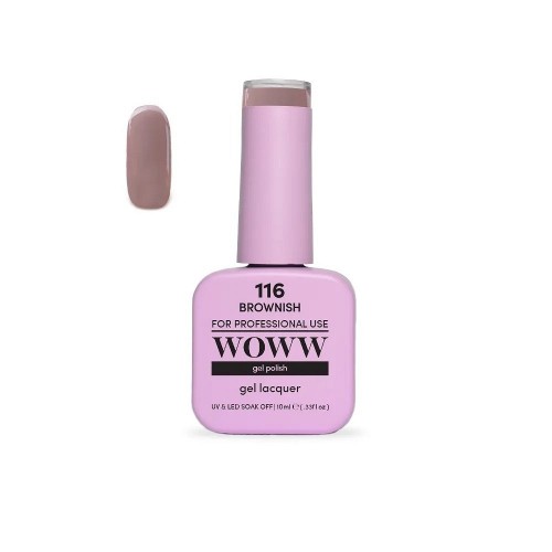 Ημιμόνιμο Βερνίκι New Woww Cosmetics 10ml Brownish - 116